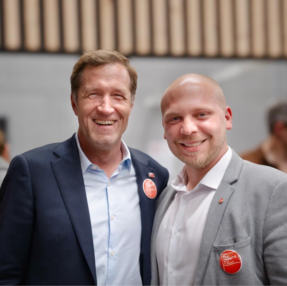 Maximilien Lerat avec Paul Magnette